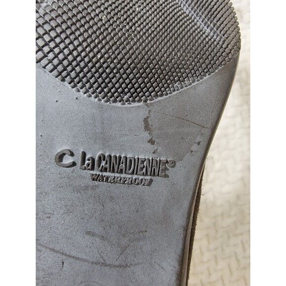 LA CANADIENNE Brown Suede Waterproof Ankle Boots Booties SIZE 8 M 22273 - Picture 13 of 16